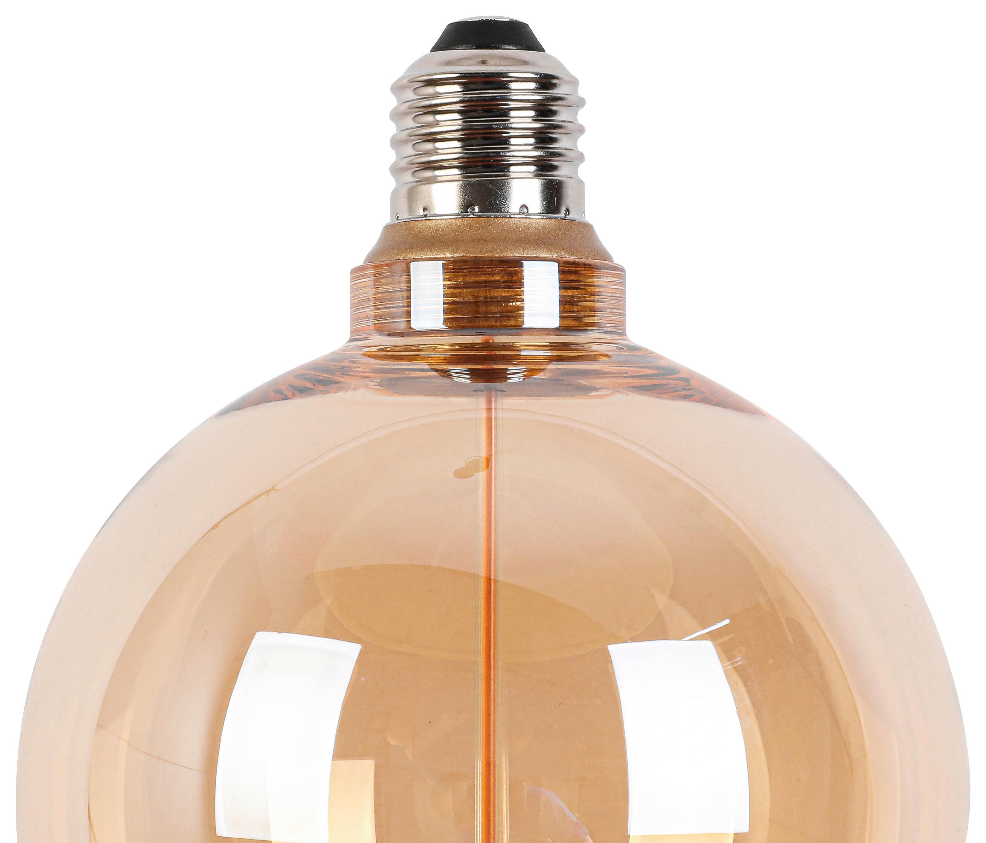 LED-Leuchtmittel C82222MM Bernsteinfarben max. 3 Watt - Bernsteinfarben, KONVENTIONELL, Glas/Metall (12,5/16,6cm) - Modern Living