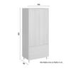 GARDEROB MARLO - ekfärgad, Modern, trämaterial/trä (100/223/60cm) - Bessagi Home
