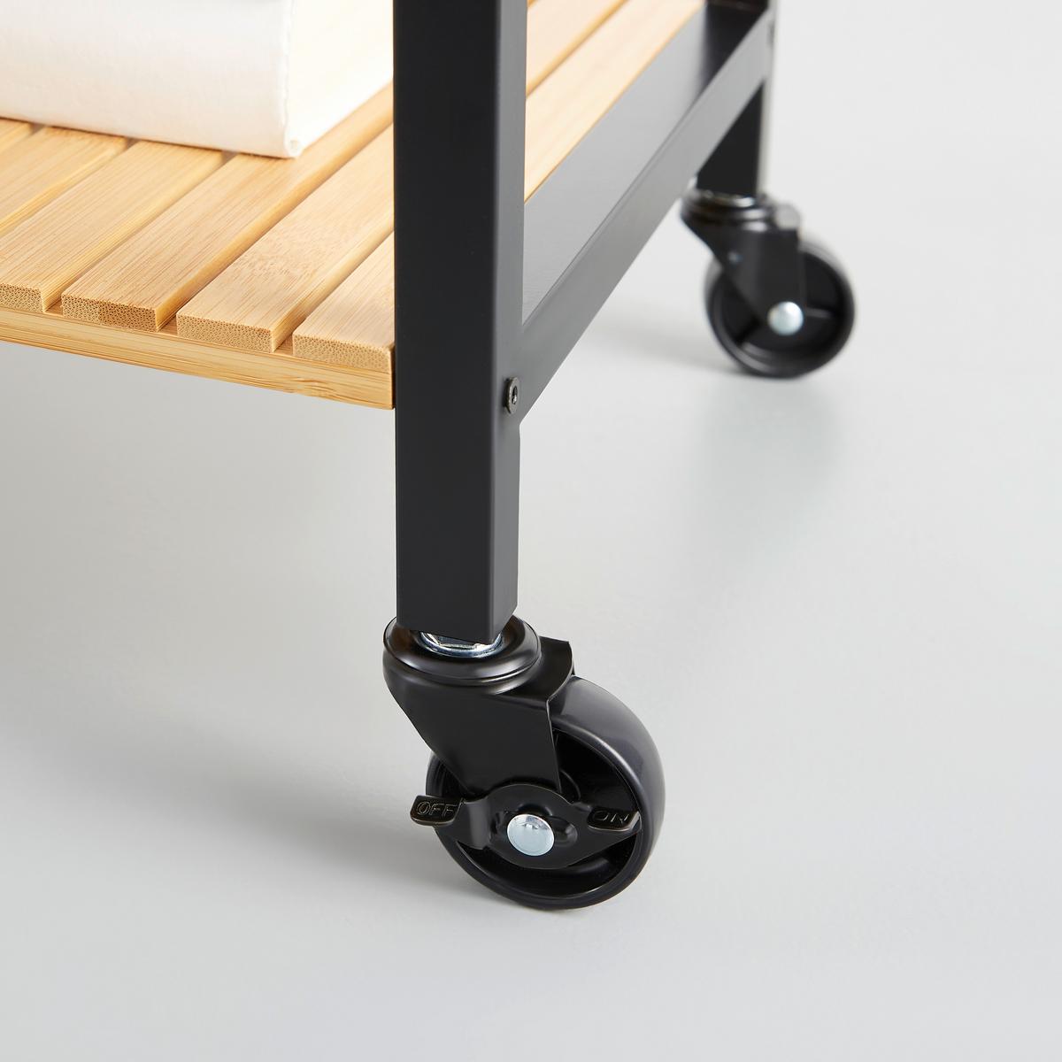 Allzweckwagen Azra II in Naturfarben/Schwarz - Schwarz/Naturfarben, MODERN, Naturmaterialien/Kunststoff (47/78/33cm) - Mömax