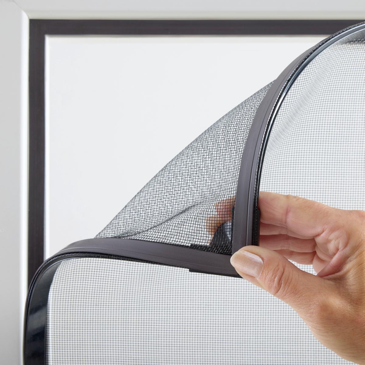 Insektenschutzfenster Magnetfenster Anthrazit - Anthrazit, Textil (130/150cm) - Mömax