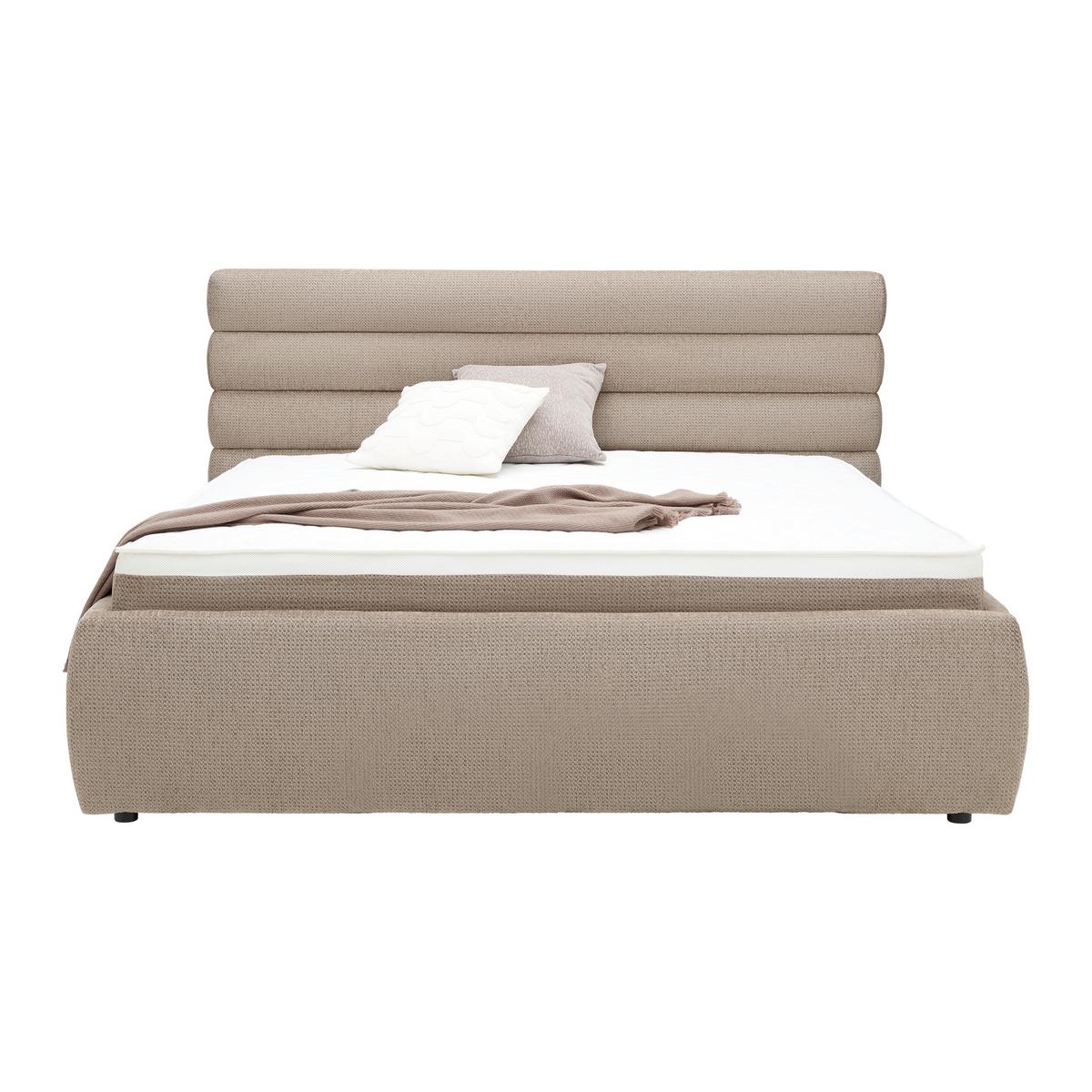 Kopfteil Megan Beige - Beige, Konventionell, Textil (207/18cm) - Premium Living
