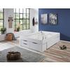 LIT DE RANGEMENT NOAH - blanc, KONVENTIONELL, matériau en bois (140/200cm) - Mömax