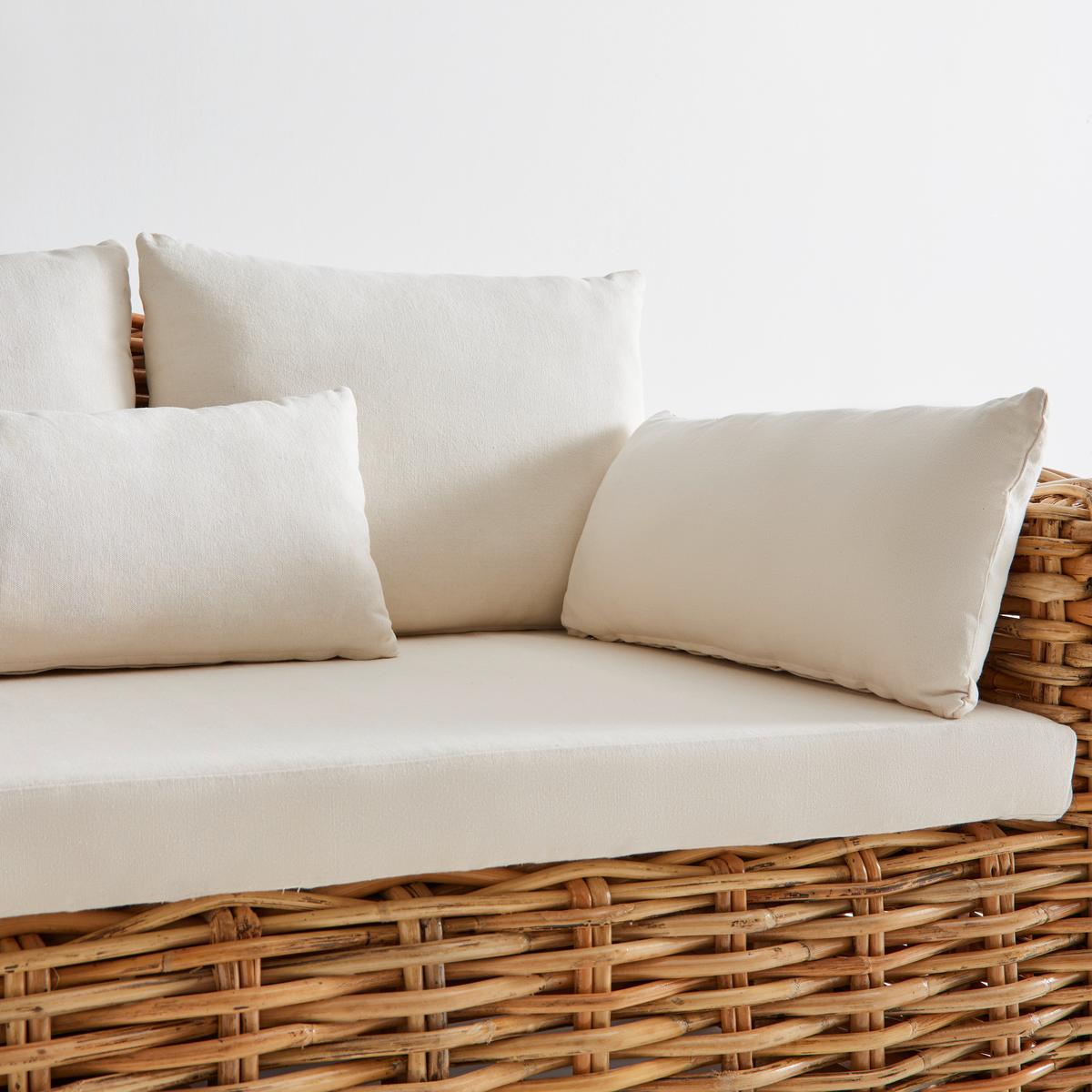 Dvosed Leano, Iz Ratana - bela/naravne barve, Moderno, tekstil/naravni materiali (150/78/87cm) - Bessagi Garden