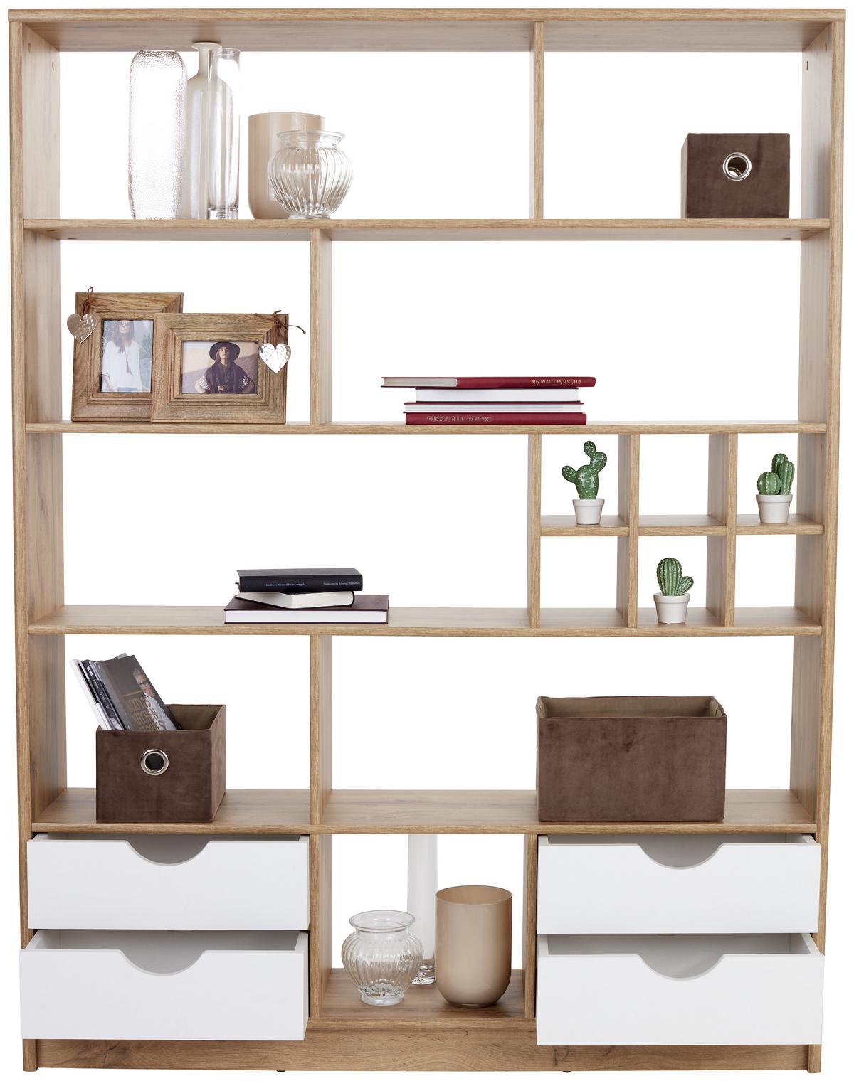 Etajeră Meggy - culoare lemn stejar, Modern, lemn (140/184/32cm) - Modern Living