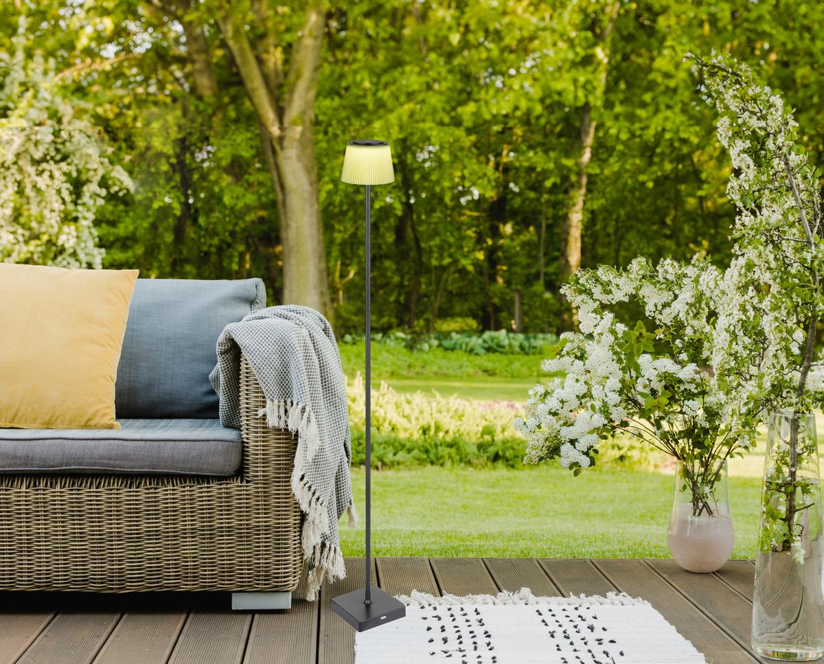 Stoječa Svetilka Gregoir, S Sijalko - črna/temno zelena, Design, kovina/umetna masa (14/14/120cm) - Globo