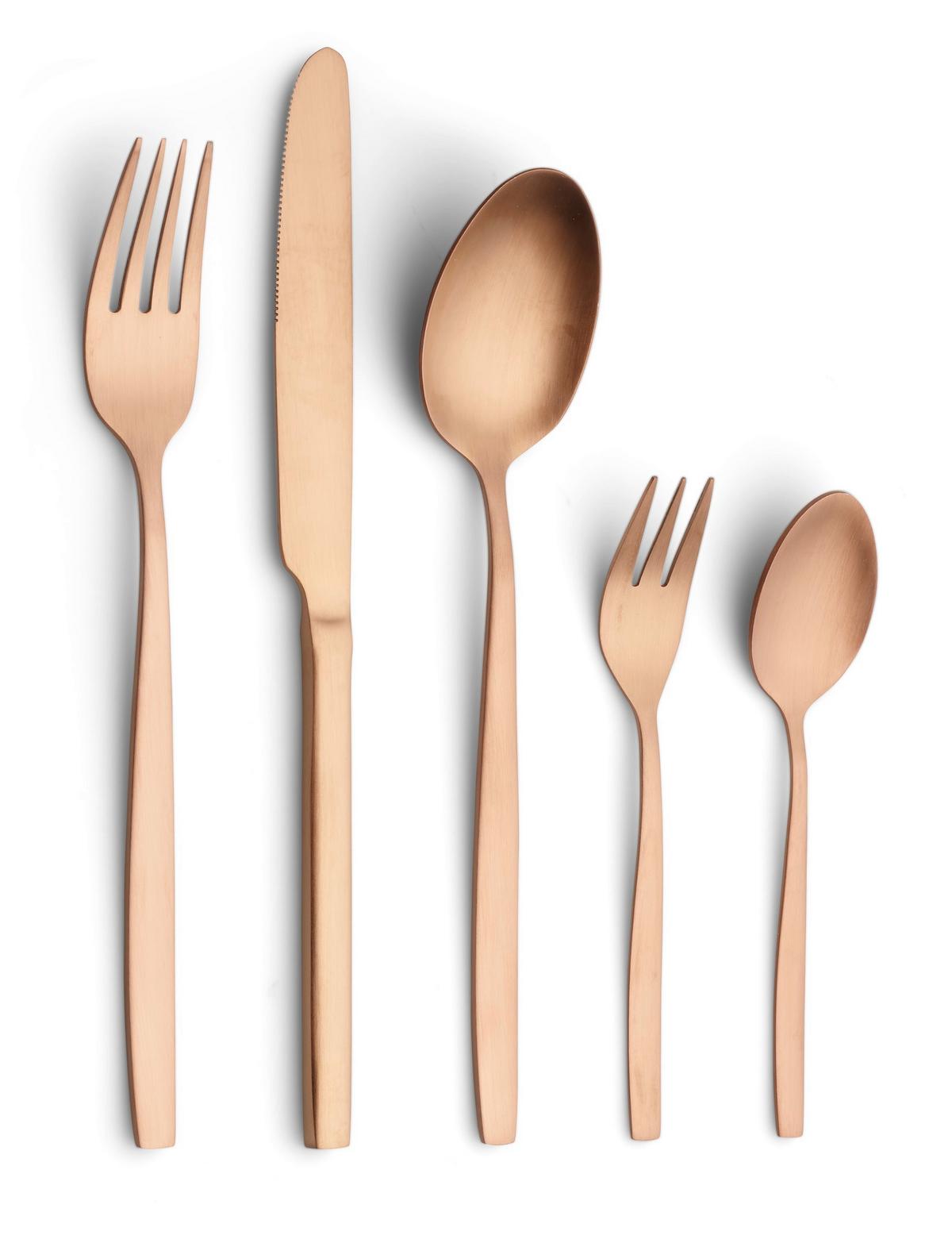 Jedilni Pribor Tavira, 30-Delni - barve brona, Basics, kovina - Echtwerk