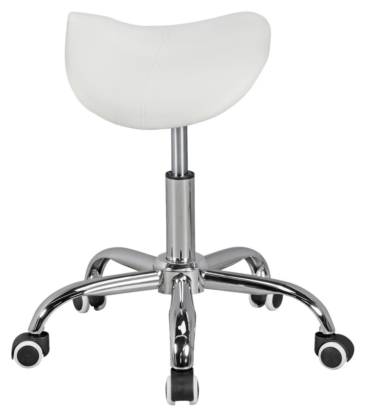 Vrtljivi Stolček Curve - bela/barve aluminija, Moderno, tekstil (60/48/60cm) - MID.YOU