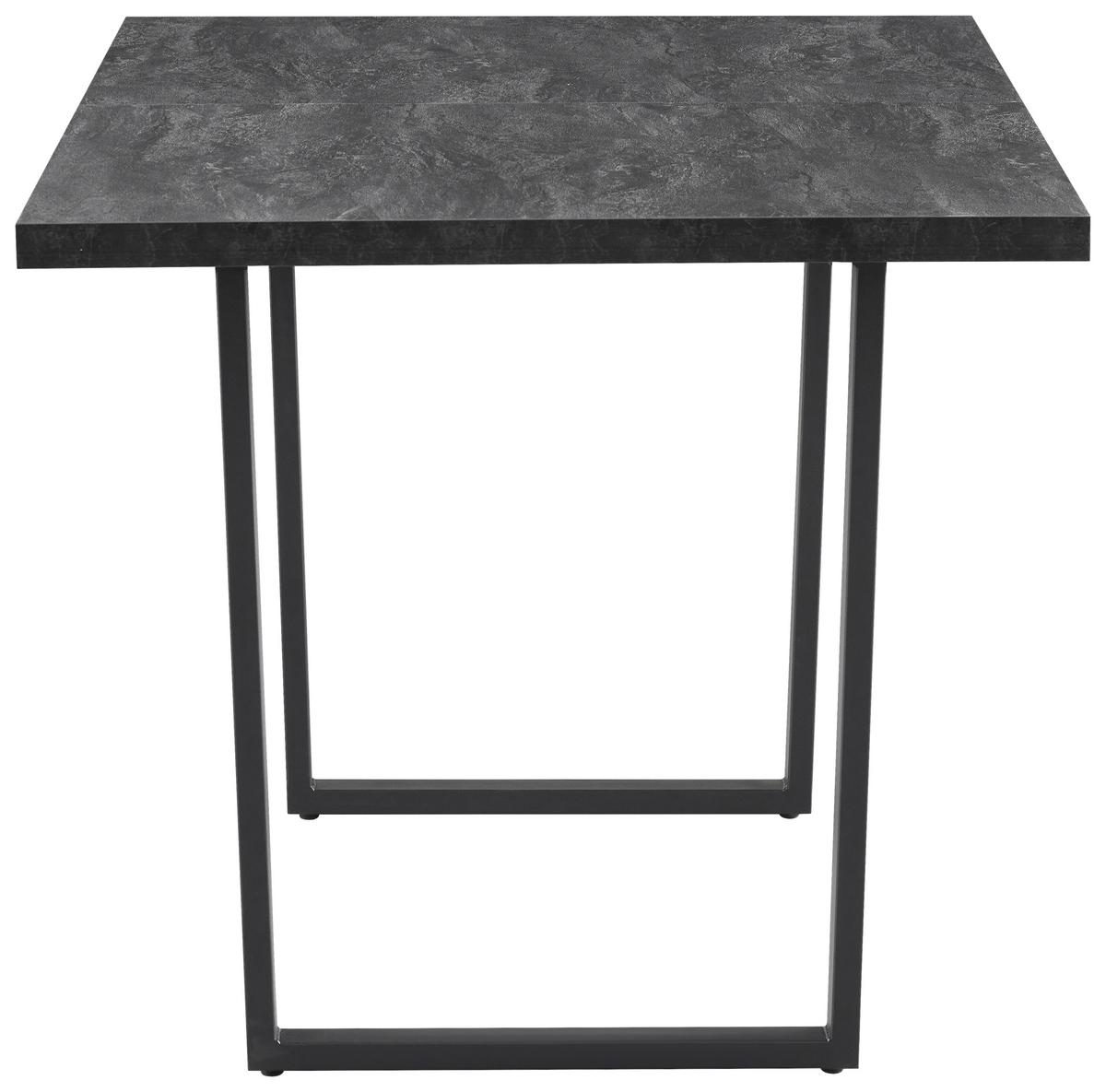 Kihúzható Asztal Nils - fekete/sötétszürke, Design, faalapú anyag/fém (140-180/76/85cm) - Mömax