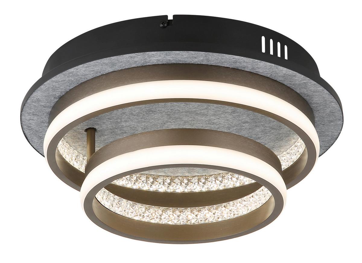 LED-DECKENLEUCHTE 67179D1 DELLA - Klar/Weiss, Design, Kunststoff/Metall (47,2/34/14cm) - Globo