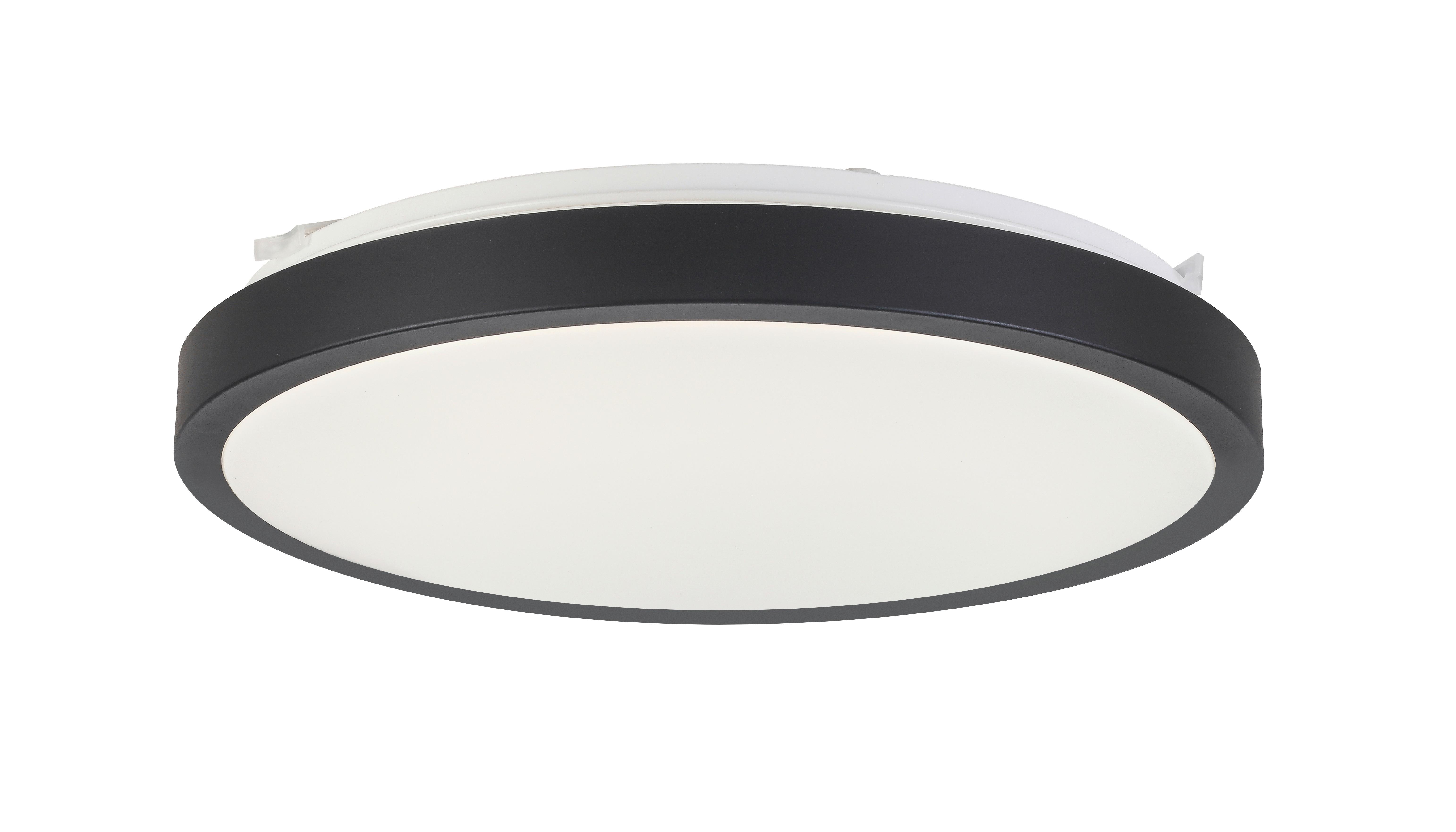 Plafonieră cu Led SHIRLEY - negru, Konventionell, plastic/metal (35/7/7cm) - Modern Living