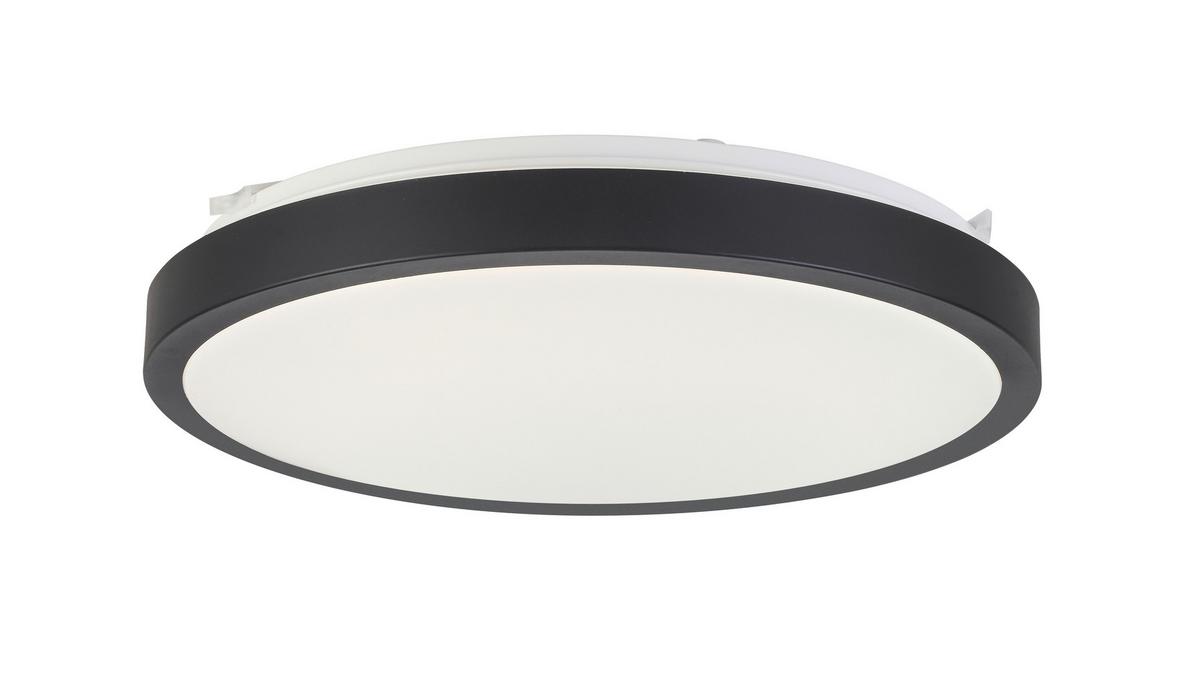 Plafonieră cu Led SHIRLEY - negru, Konventionell, plastic/metal (35/7/7cm) - Modern Living