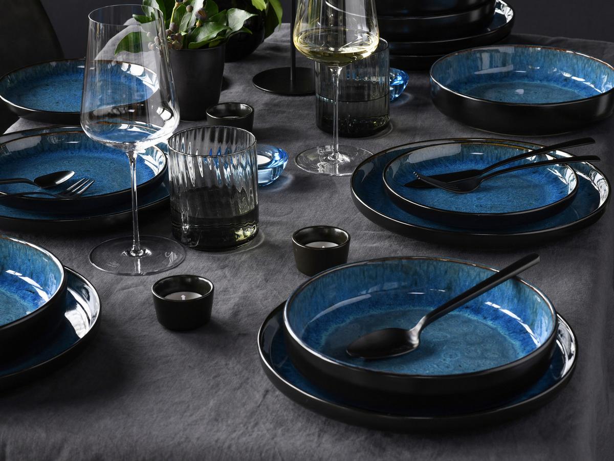Jedilni Servis Nordic Fjord Blue, 18-Delni - modra, Basics, keramika - Creatable