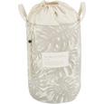 Wäschetonne Phil in Grau/Weiß - Weiß/Grau, LIFESTYLE, Textil (34/53cm) - MÖMAX modern living