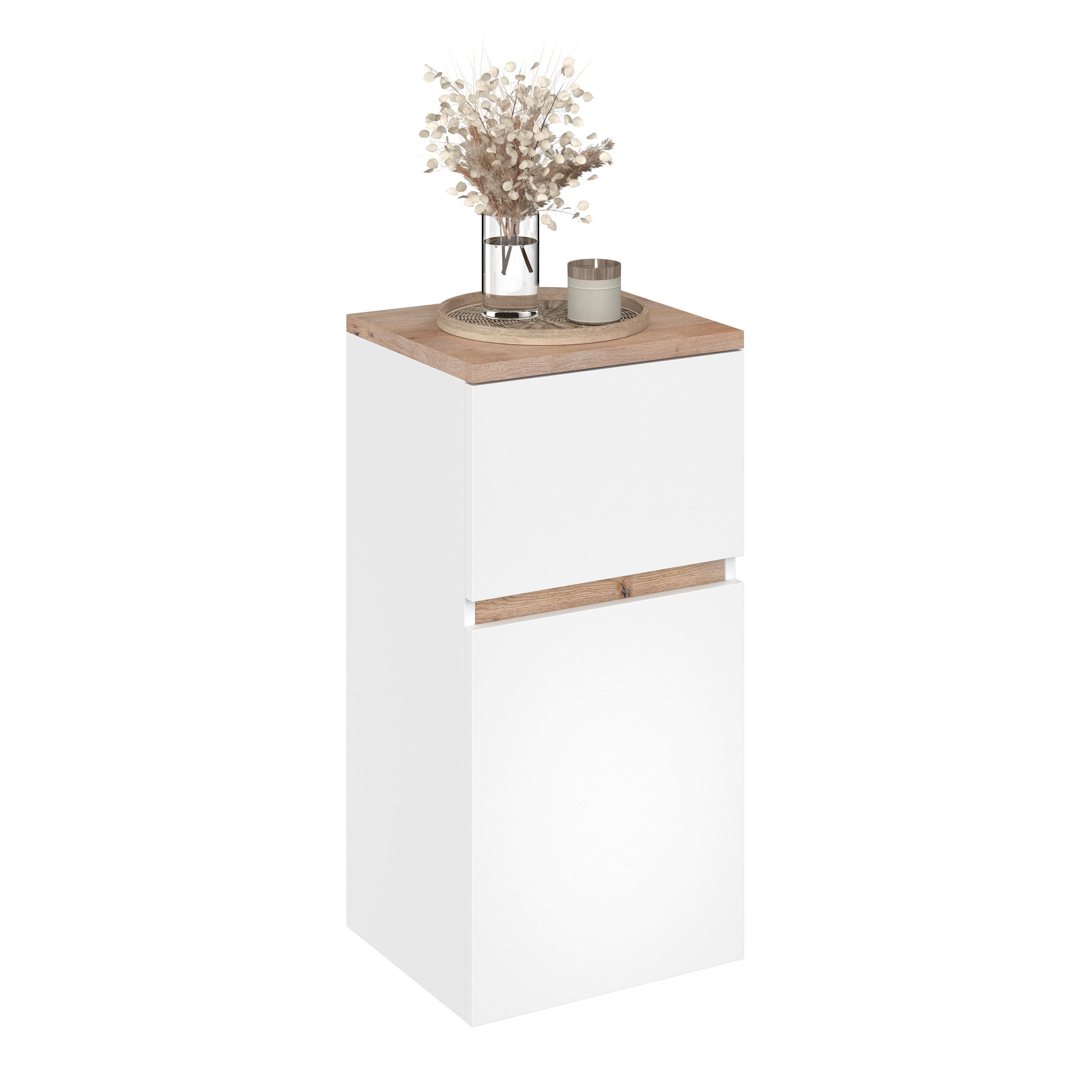 Donji Element Marbella - bela, Moderno, pločasti materijal (40/81,2/35cm) - Premium Living