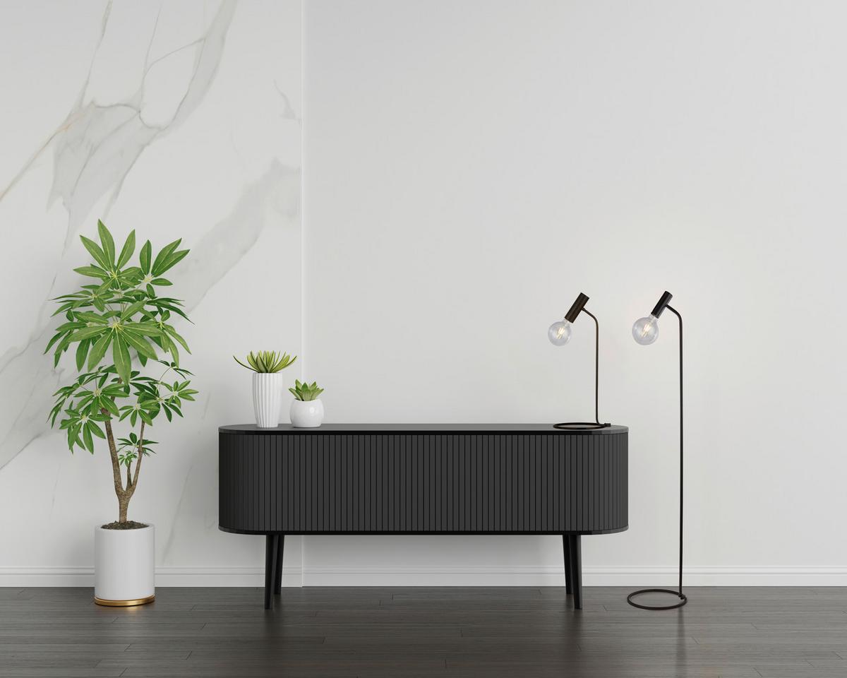 Állólámpa Eu35722-1bk - fekete, Basics, fém (30/152cm)