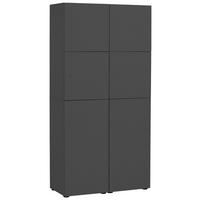 Garderobna Omarica Locked, Antracit - bela/antracit, Design (90,8/185,2/40,65cm) - MID.YOU