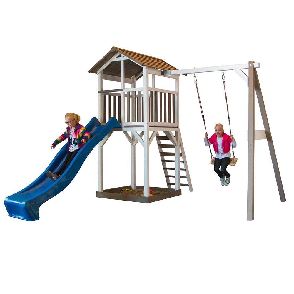 Spielhaus Beach Tower Swing - Blau/Weiß, Basics, Holz/Kunststoff (277/242/349cm) - Ambia Garden