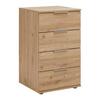 SÄNGBORD CUATRO - silver/ek Artisan, Klassisk, trämaterial/plast (46/79/42cm) - Modern Living