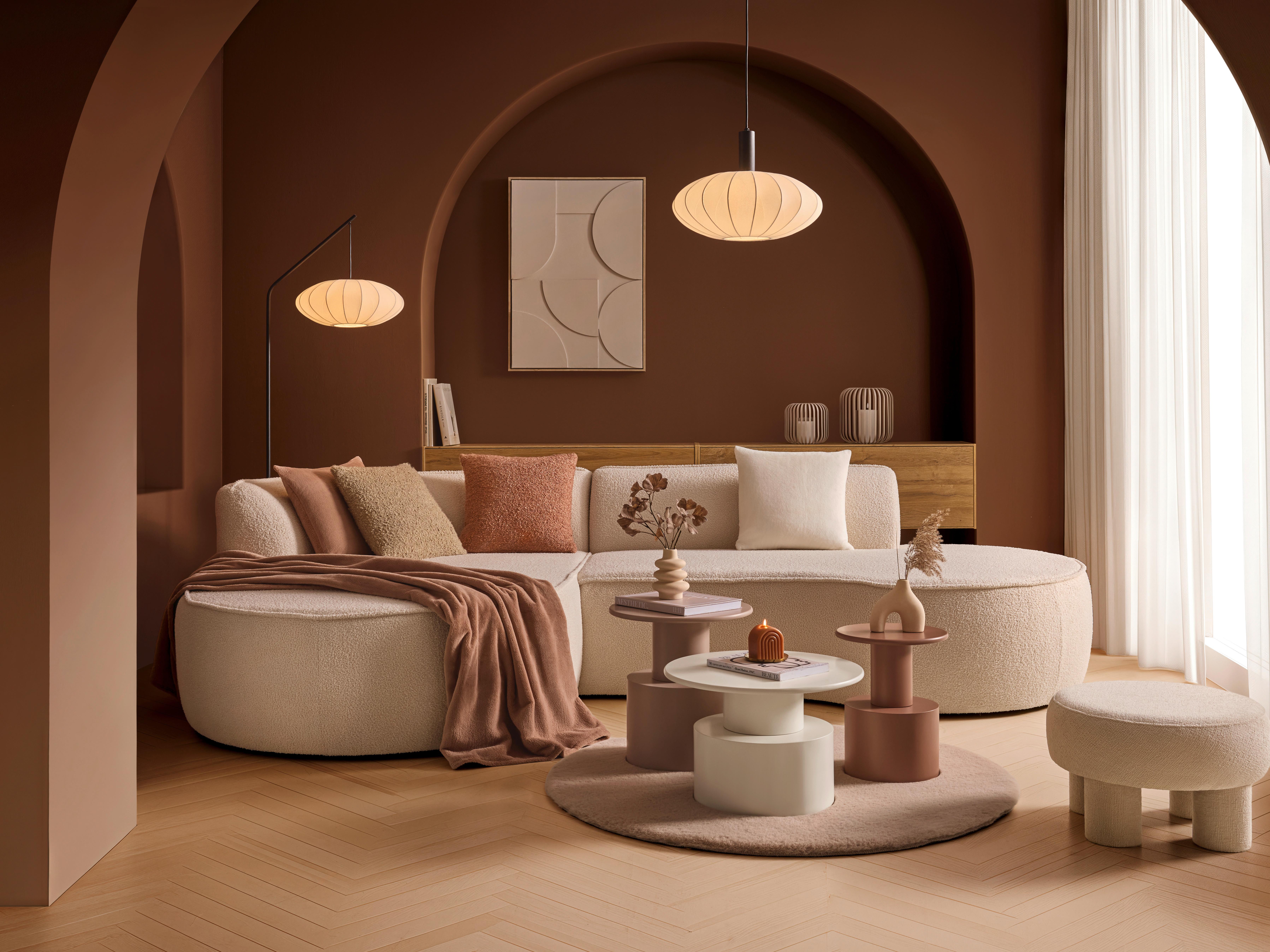 GOLVLAMPA MODERN - vit/svart, Modern, metall/textil (63.5/40/180cm) - Mömax