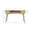 SKRIVBORD SKANDY - naturfärgad, Modern, trämaterial/trä (120/75/48cm) - Premium Living