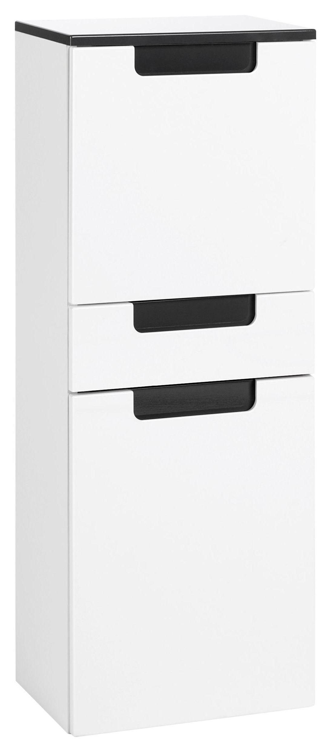 Midischrank in Weiss/ Anthrazit 'Siena' - Anthrazit/Weiß, MODERN, Holzwerkstoff (40/105/27cm) - Held