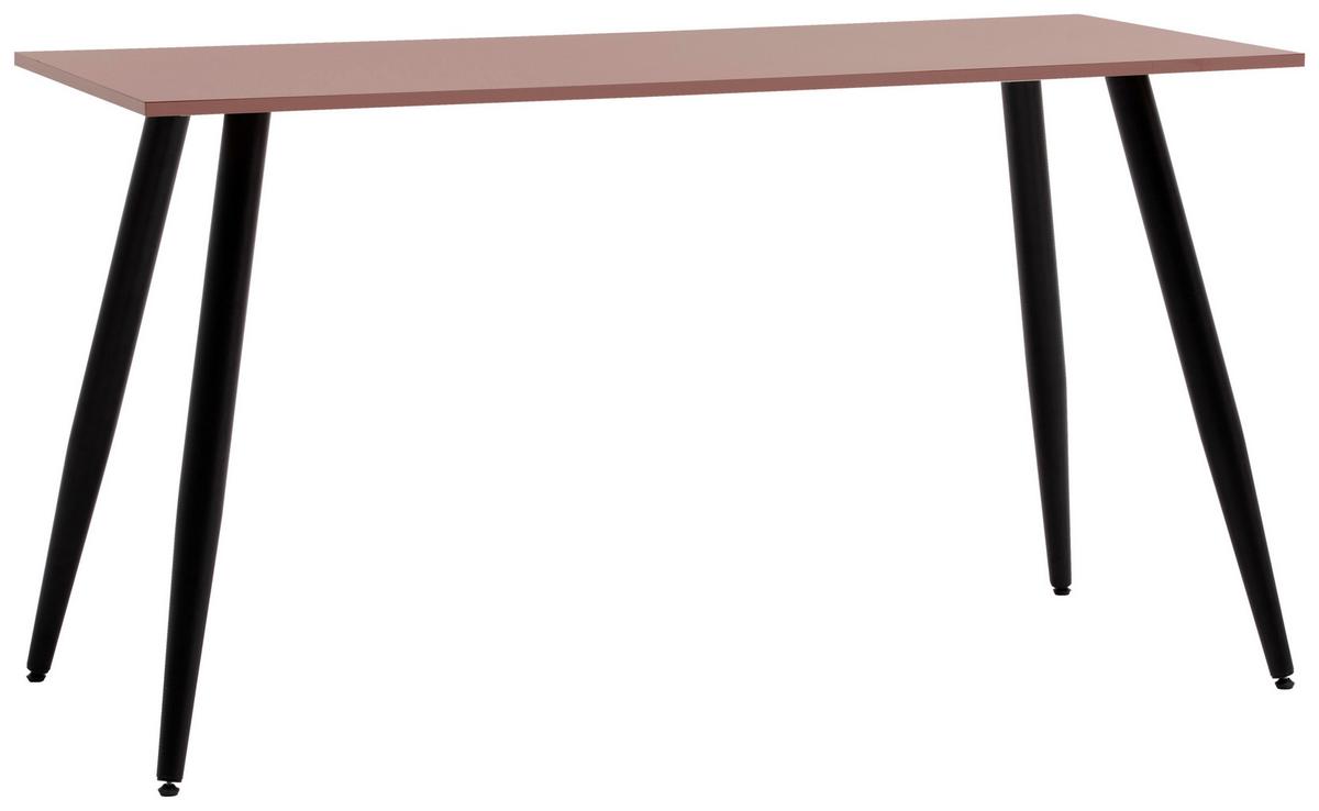 Schreibtisch Piazza Rosa/Schwarz - Schwarz/Rosa, MODERN, Holzwerkstoff/Metall (138/73,60/60cm) - Mömax