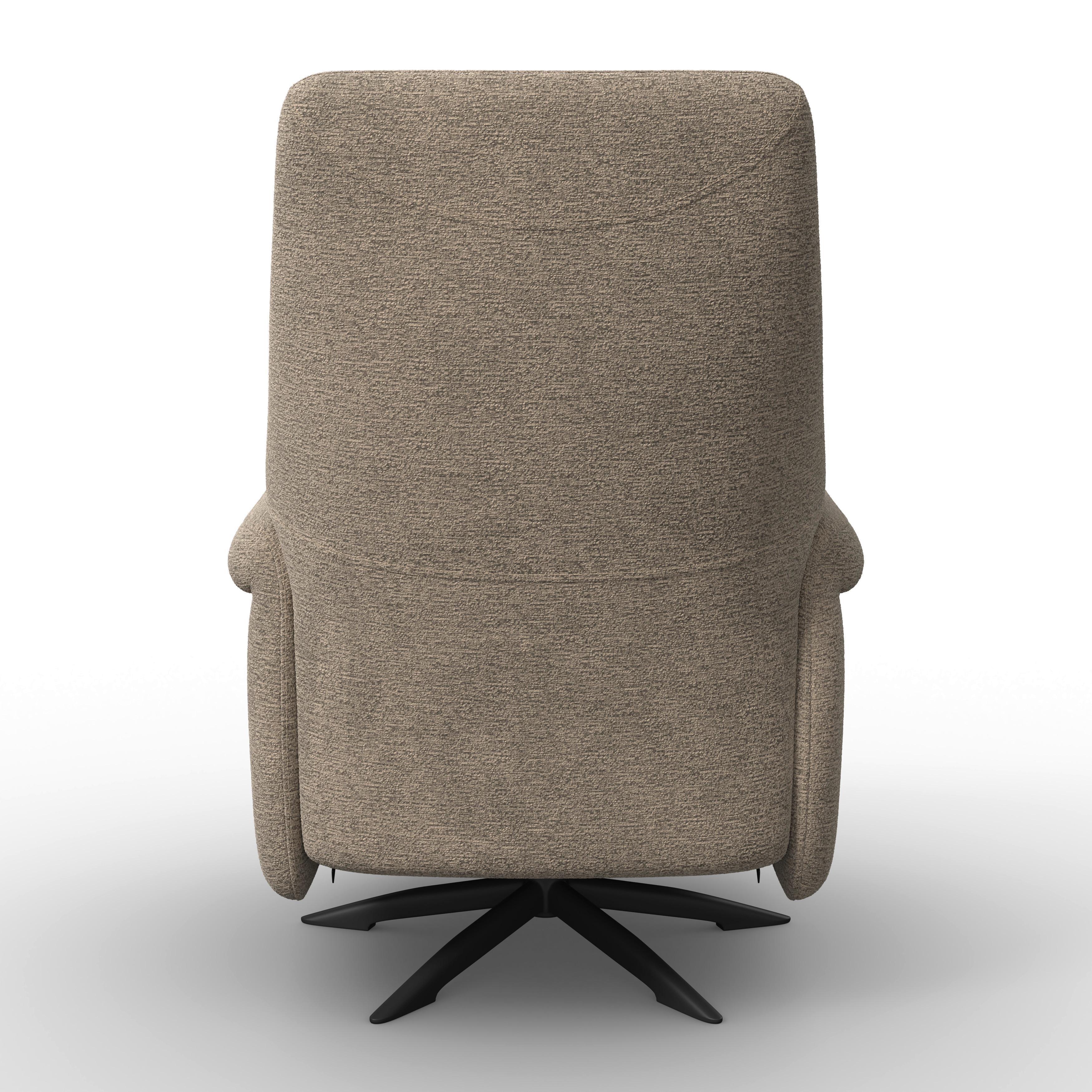 RELAXFÅTÖLJ ALICE - brun/svart, Modern, metall/trä (76/110/94cm) - Bessagi Home