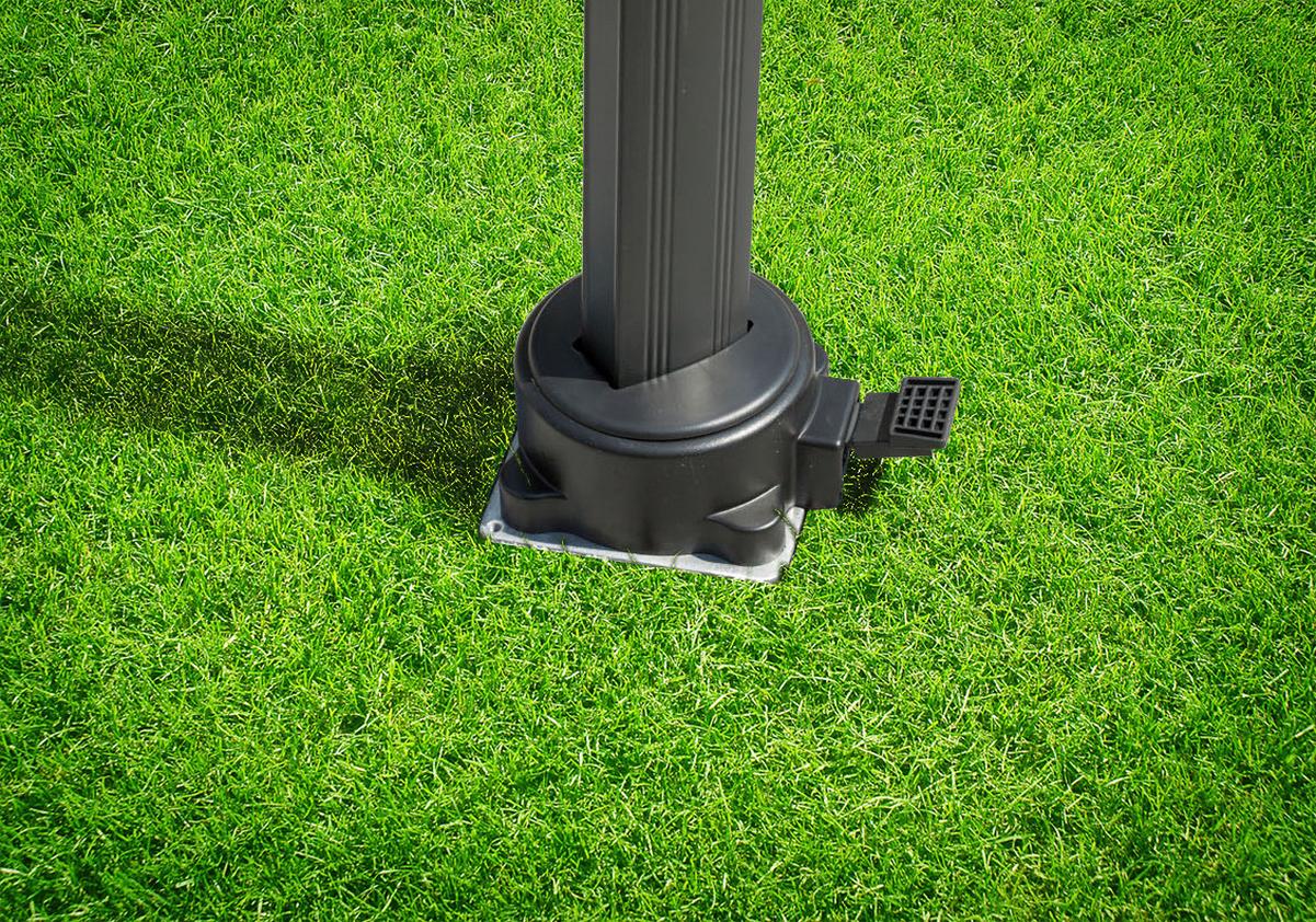 Schneider Universal Bodenhülse für Sonnenschirm ca. 16x58cm - Silberfarben, Basics, Metall (16/58cm) - Schneider