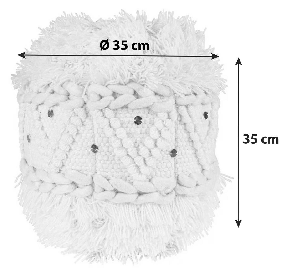 POUF POUF BOHIST 525 CREME - Creme, Trend, Textil (35/35/35cm) - Kayoom