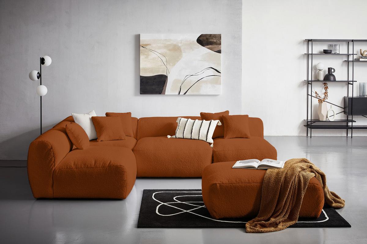 Modul Sofaelement Bloom Rostfarben - Rostfarben, Trend, Textil (120/70/122cm) - Livetastic