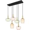 HÄNGLAMPA BUNTI - pink/grön, Modern, metall/glas (119.5/46/120cm)