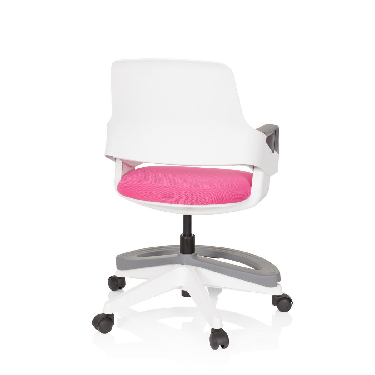 Jugenddrehstuhl Kid Flex ca. 53x80-93x60 cm Pink - Pink/Weiß, Basics, Kunststoff (53/80-93/60cm) - MID.YOU