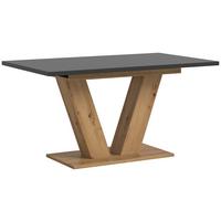 Ausziehtisch Marlon Grau ca. 150-190x90x76 cm - Eiche Artisan/Grau, Trend, Holzwerkstoff (150-190/90/76cm)