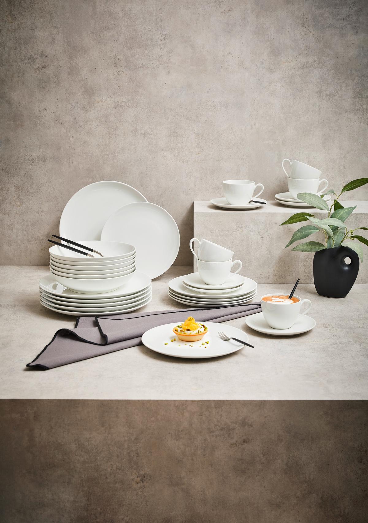 SERWIS OBIADOWO-ŚNIADANIOWY 001.776851 - masa perłowa, Konventionell, ceramika (36,5/31,2/36,9cm) - Seltmann Weiden