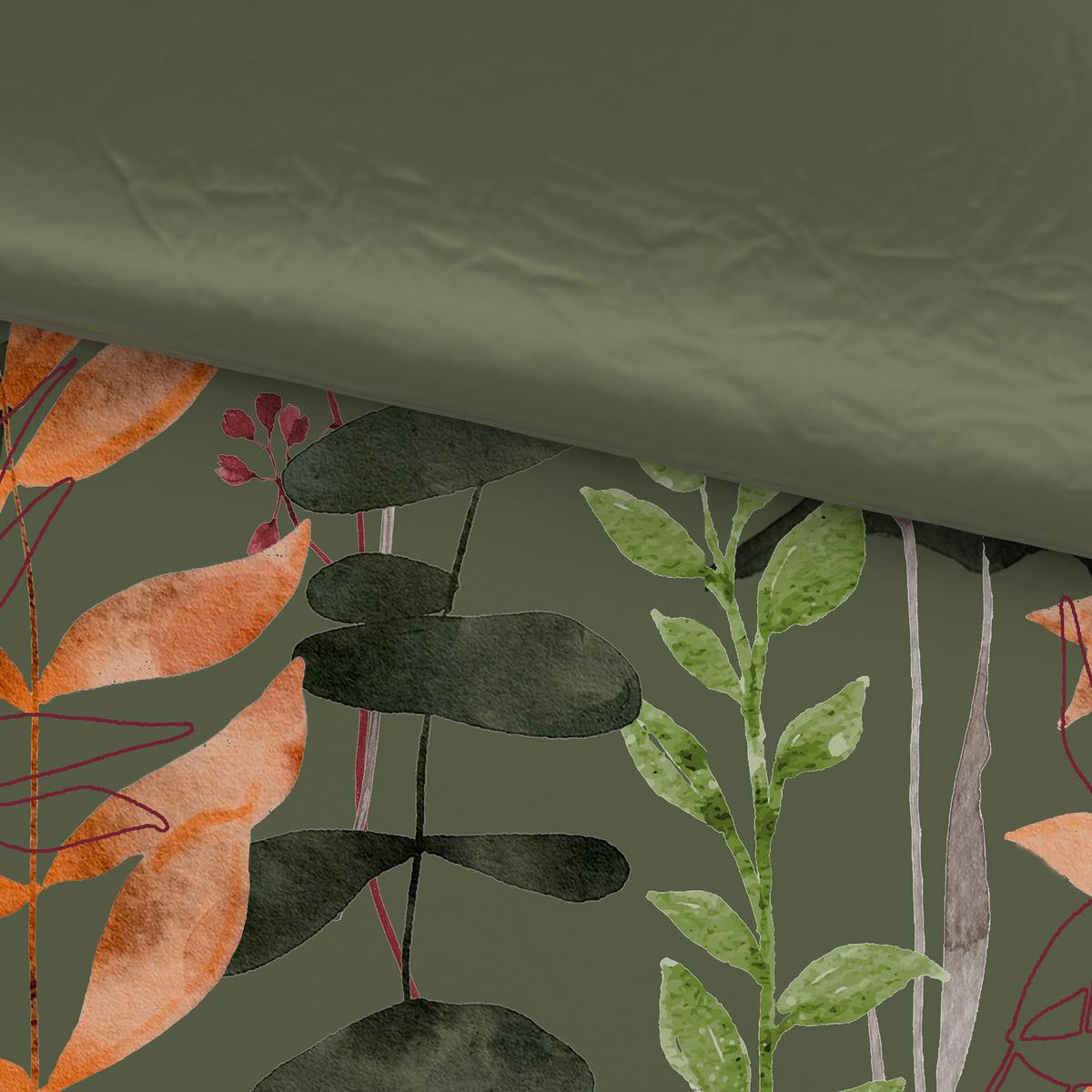 Lenjerie de pat Leavi, cca. 140x200/50x70 cm - verde, Modern, textil (140/200cm) - Mömax