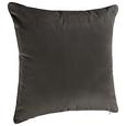 Samtkissen Valska ca.45x45cm - Dunkelgrau, MODERN, Textil (45/45cm) - Mömax modern living