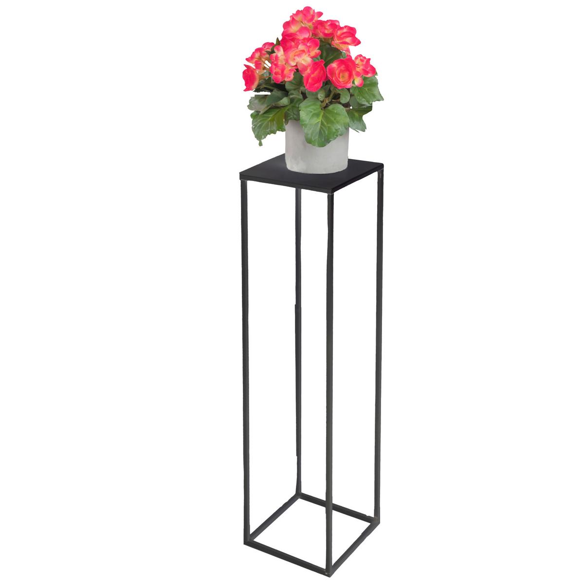 Blumenständer Schwarz - Schwarz, Basics, Metall (19/77/19cm)