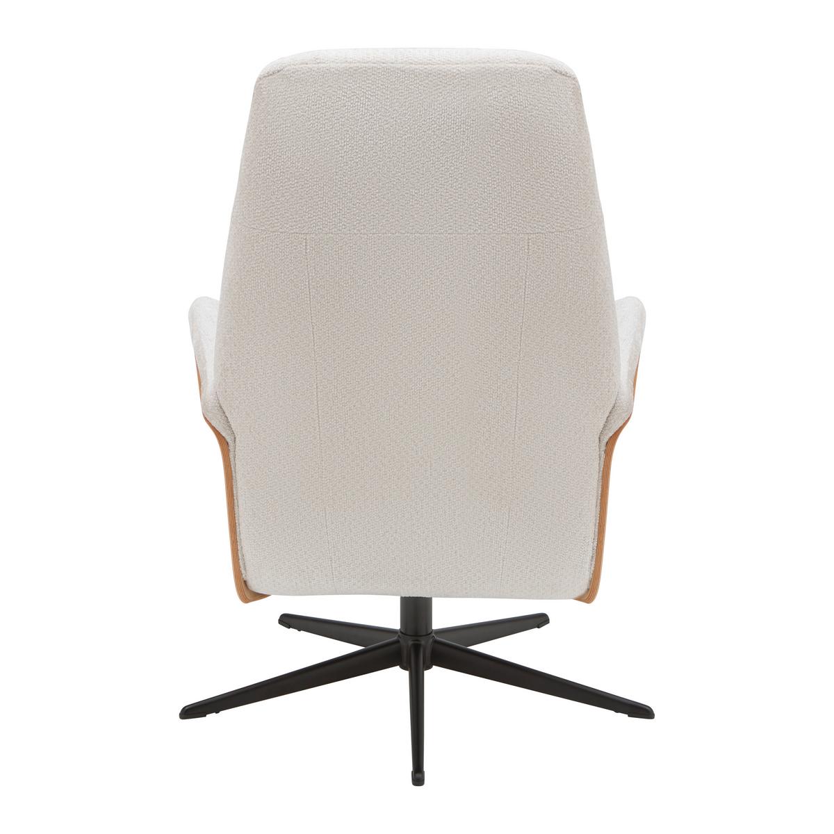 Relaxsessel Como Ecru - Ecru/Schwarz, MODERN, Textil (74/106/80cm)