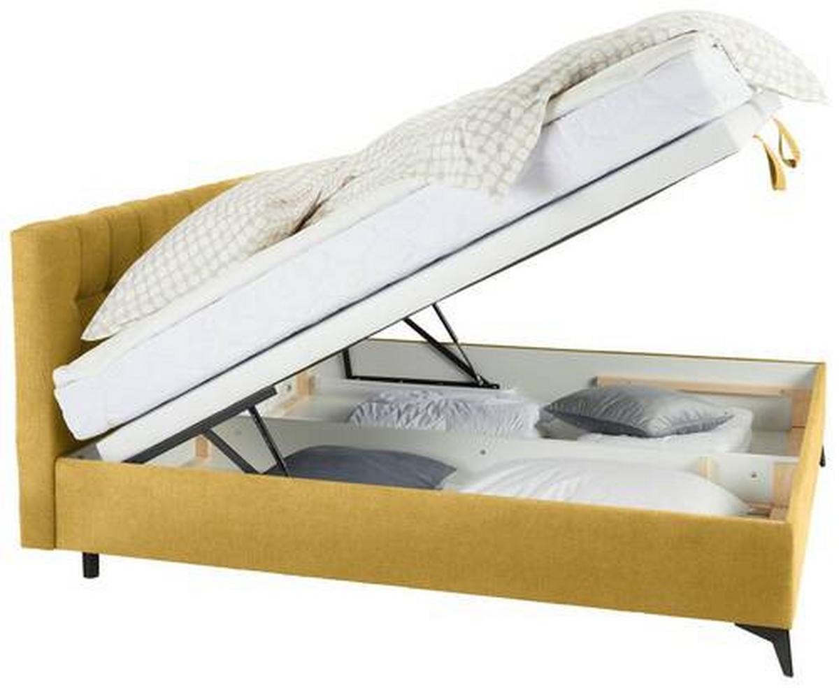 Box Krevet Magic - žuta/crna, Konvencionalno, drvni materijal/tekstil (160/200cm) - Modern Living