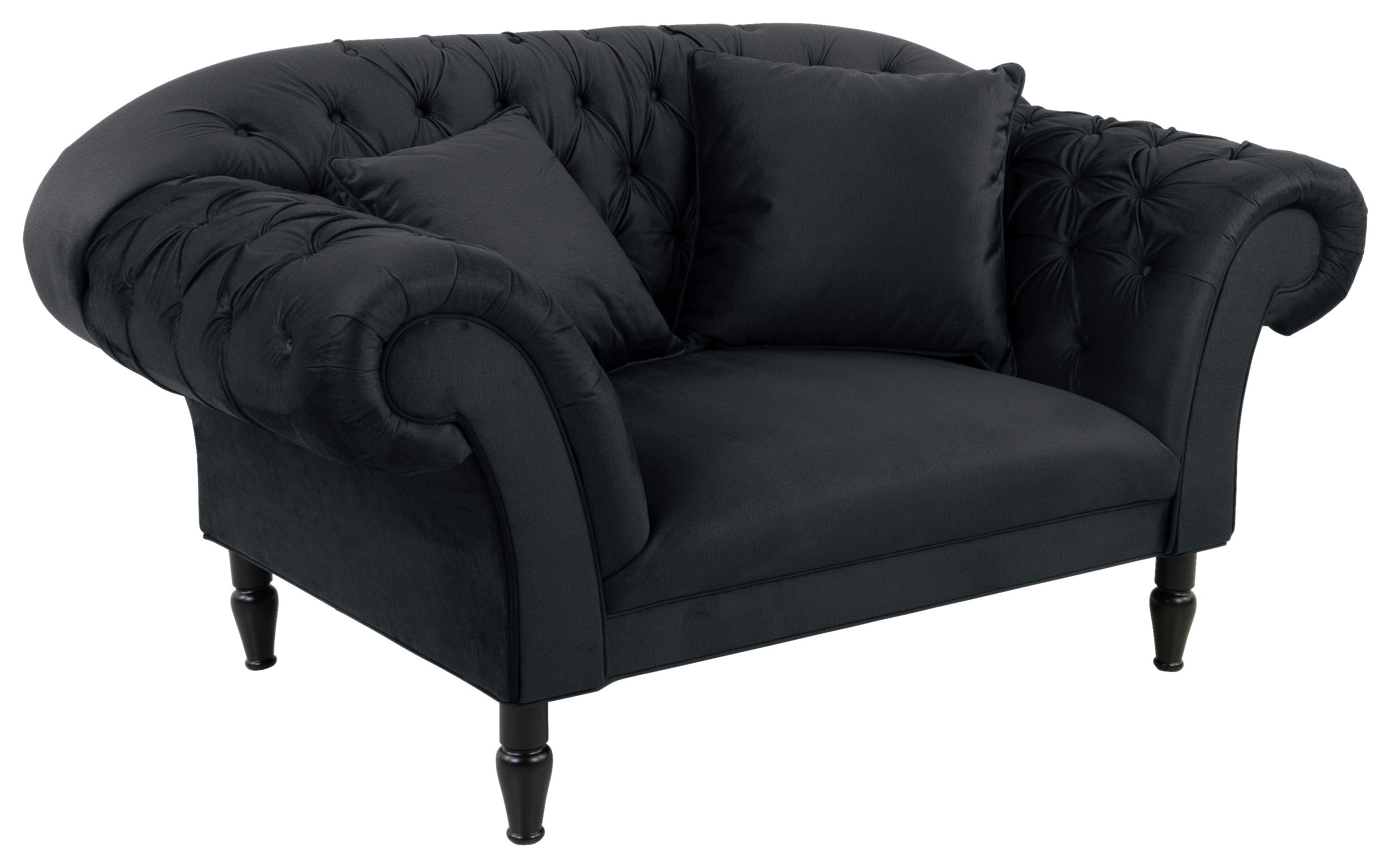 Fotelj Cupido, Antracit - črna/antracit, Design, tekstil/les (180/94/103cm) - MID.YOU