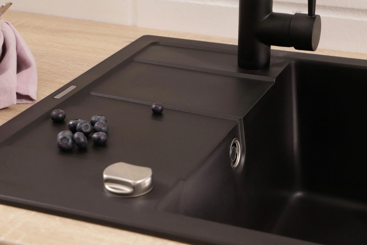 Pomivalno Korito Nashville, 65x50cm - črna, Basics, kamen (65/20/50cm) - Respekta