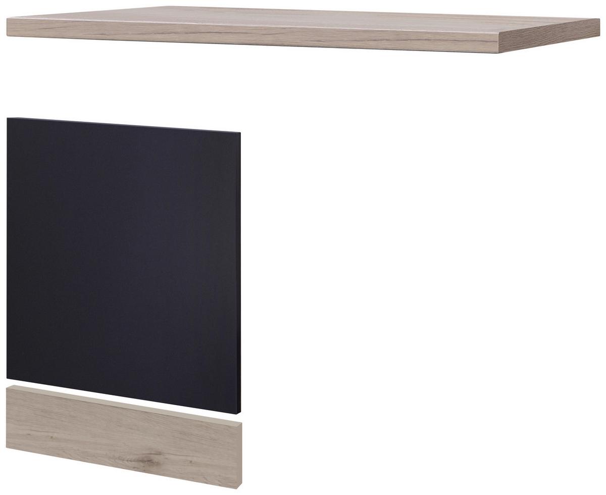 Geschirrspülerblende Anthrazit/Eiche - MODERN (110/60cm) - FlexWell
