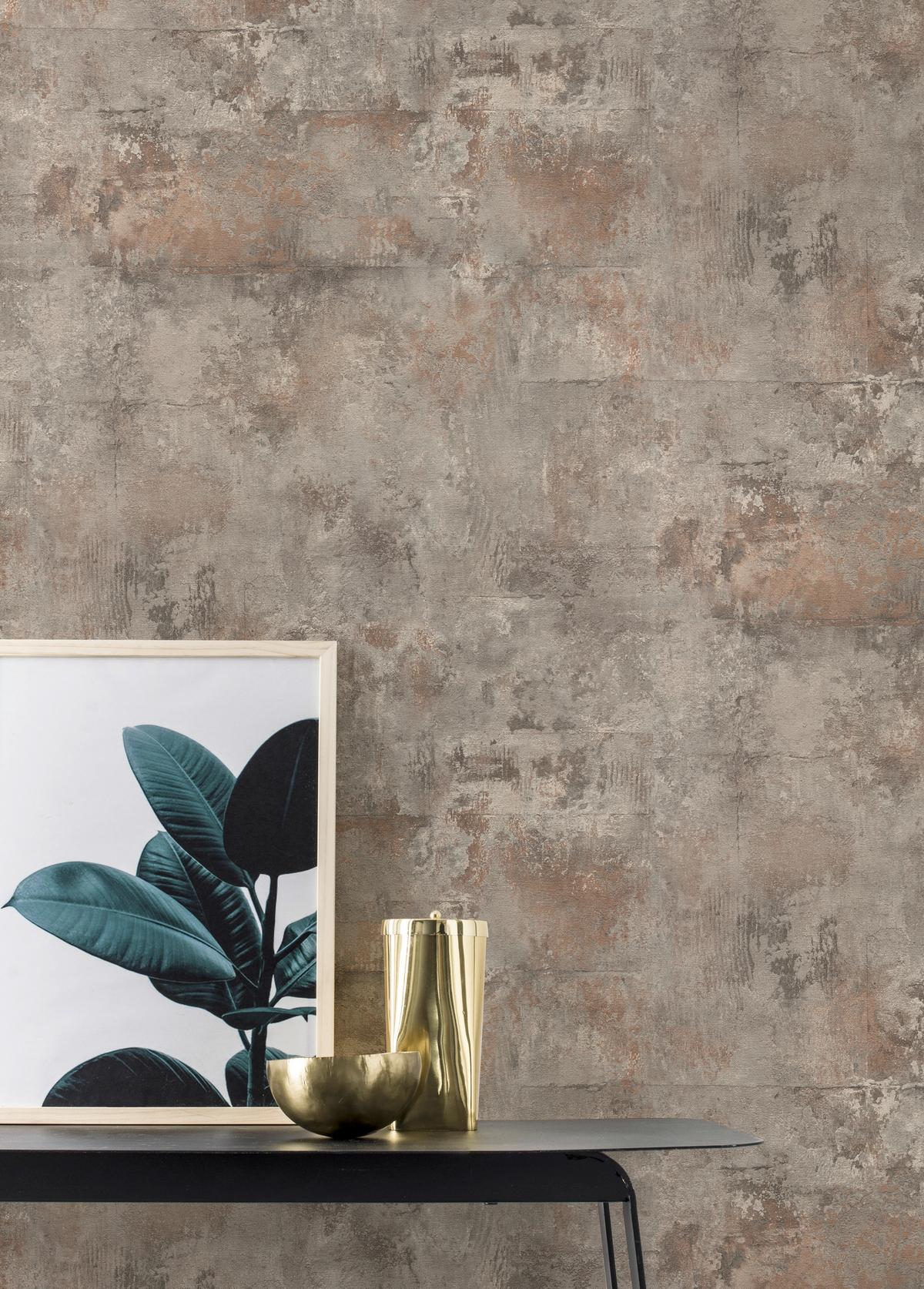 Tapete Atlas Grau - Grau, Design, Textil (600/53cm) - Tesa