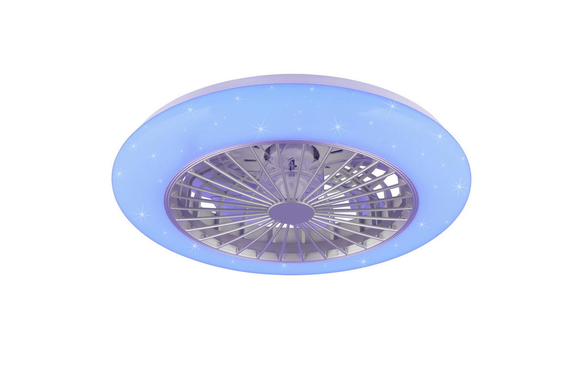 WENTYLATOR SUFITOWY R62522987 STRALSUND - kolor srebrny/biały, Konventionell, tworzywo sztuczne (49/16,5cm)