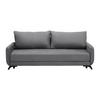 Schlafsofa Oliver Grau Webstoff - Schwarz/Grau, MODERN, Holz/Textil (220/74/93cm) - Bessagi Home