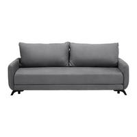 SOFA Z FUNKCJĄ SPANIA OLIVER - czarny/szary, Modern, drewno/tkanina (220/74/93cm) - Bessagi Home