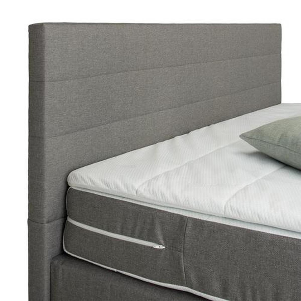 Boxspring Krevet Lenno - boja hroma/siva, Konvencionalno, drvo/tekstil (140/200cm) - Based