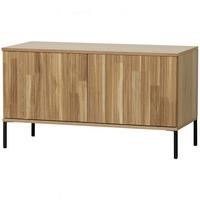 Lowboard Gravure Naturfarben B: 100cm - Schwarz/Naturfarben, Design, Holz/Metall (100/56/44cm) - Livetastic