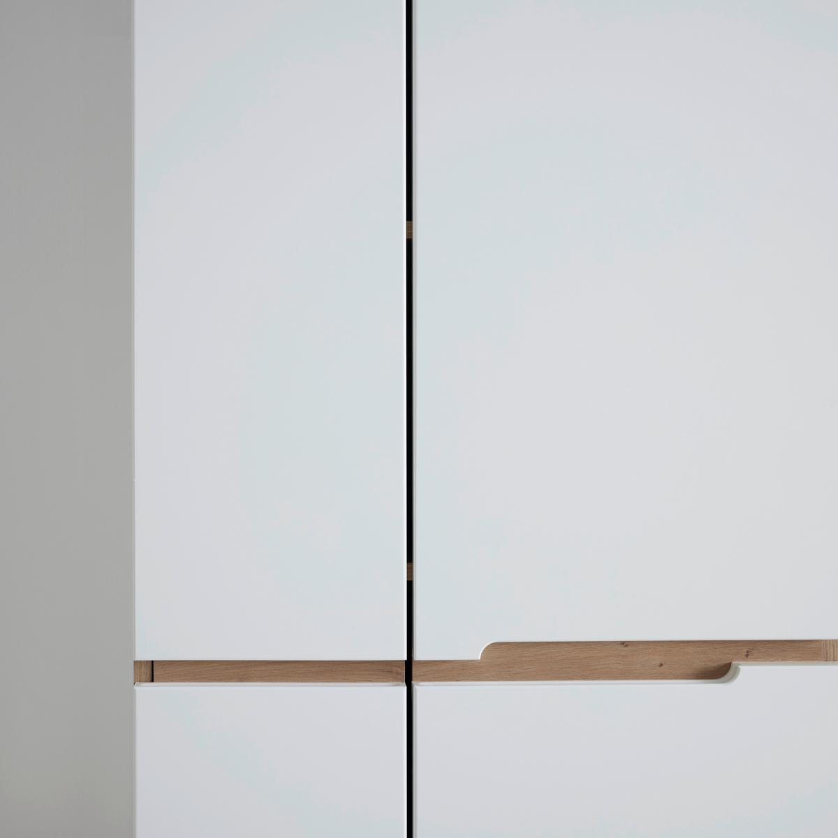 Garderobenschrank Dallas Weiß/Eiche Artisan - Schwarz/Weiß, MODERN, Holzwerkstoff/Kunststoff (65/192/38cm) - Mömax