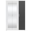DREHTÜRENSCHRANK JAN -EXKLUSIV- - Chromfarben/Anthrazit, KONVENTIONELL, Glas/Holzwerkstoff (135/210/52cm) - Mömax